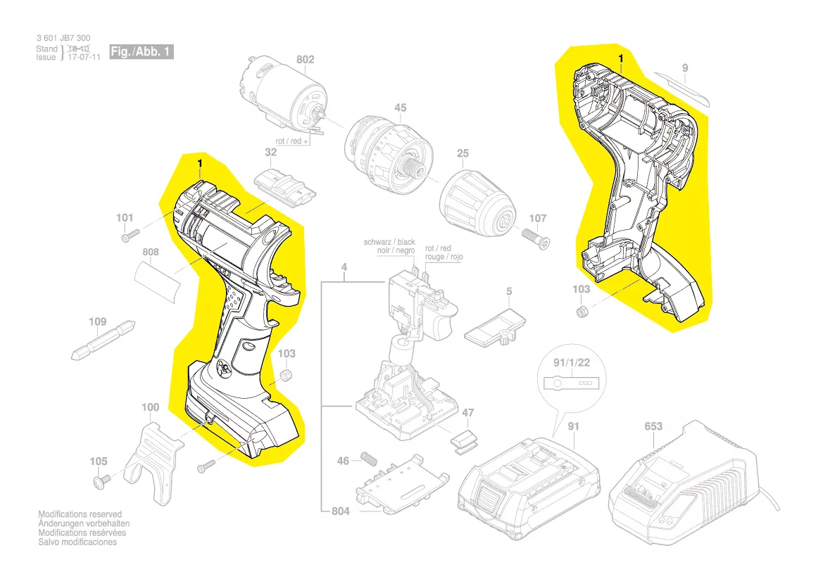 Coquille GSR 18-2-LI, GSB 14,4-2-LI ...